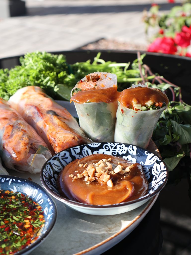 CookjngMama - Seared Salmon Spring Rolls