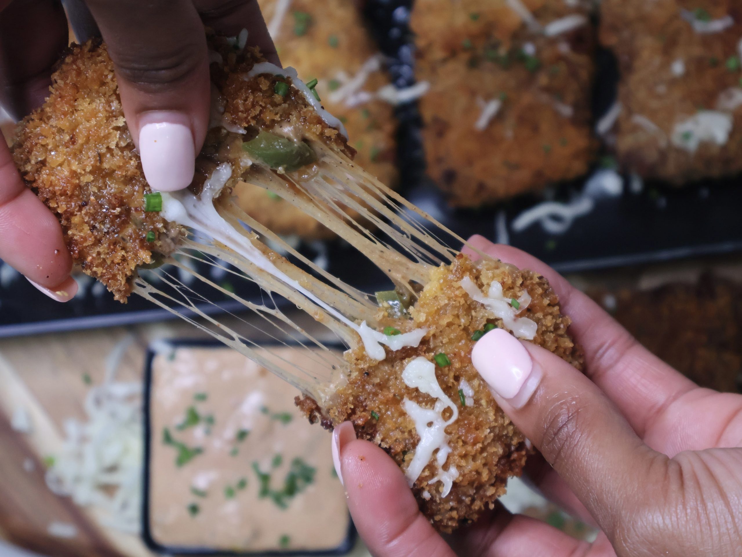 Philly Cheesesteak Mozzarella Sticks