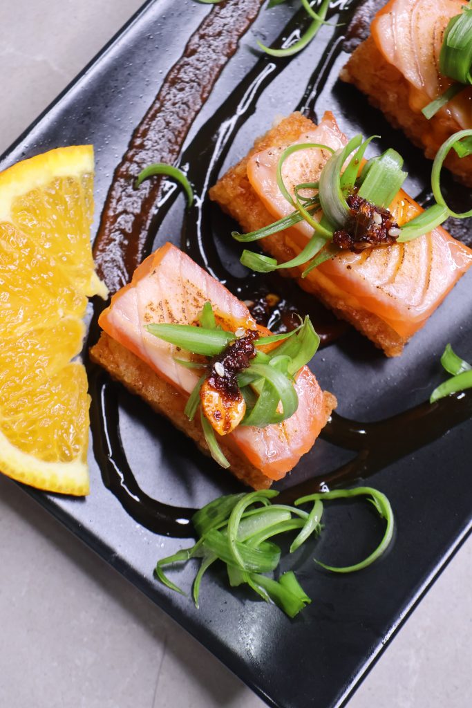 CookjngMama - Seared Salmon Crispy Rice