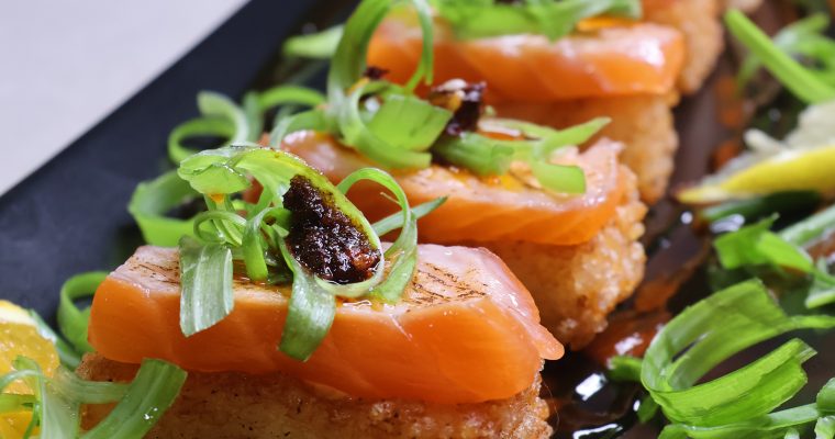 Seared Salmon Crispy Rice