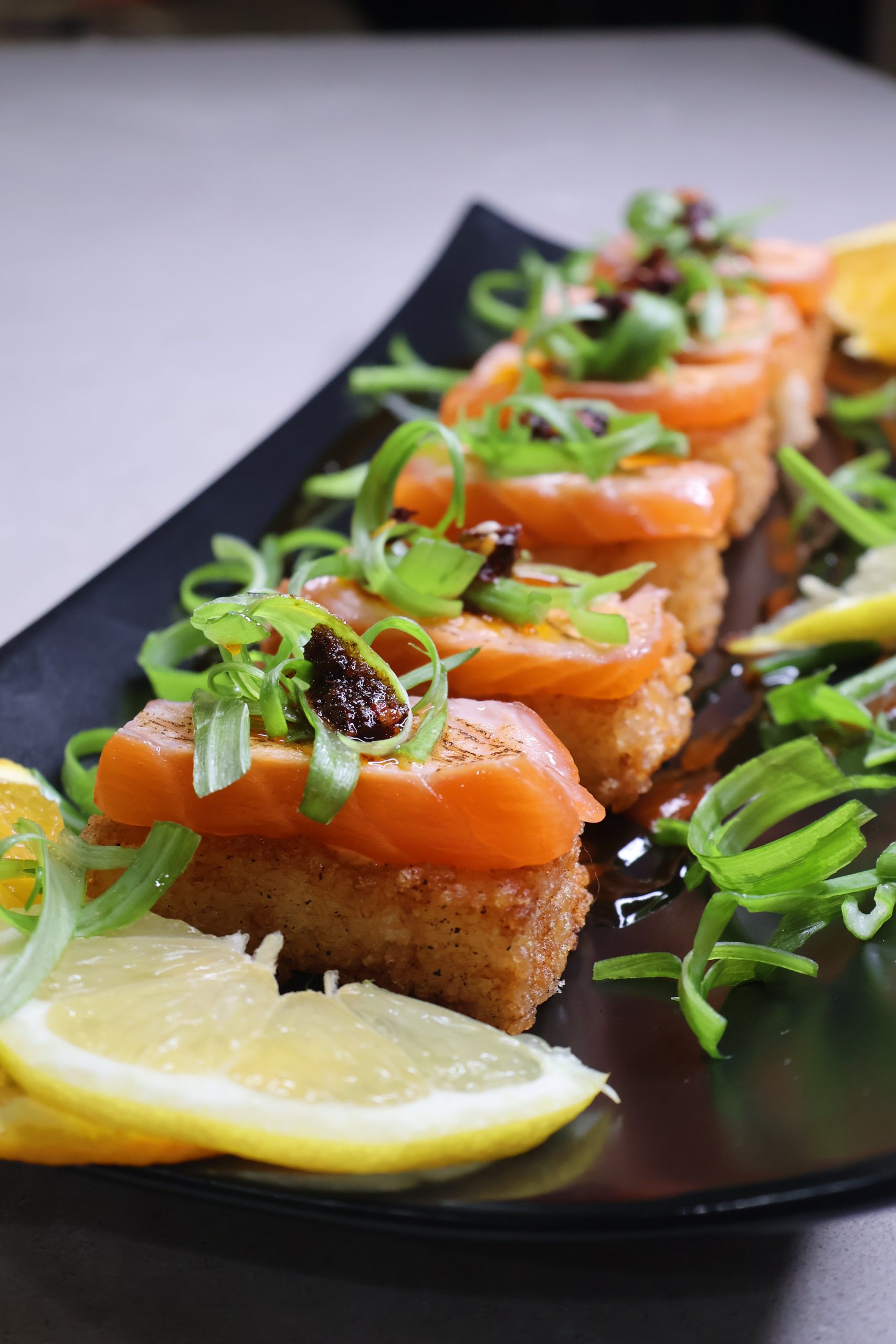 Seared Salmon Crispy Rice